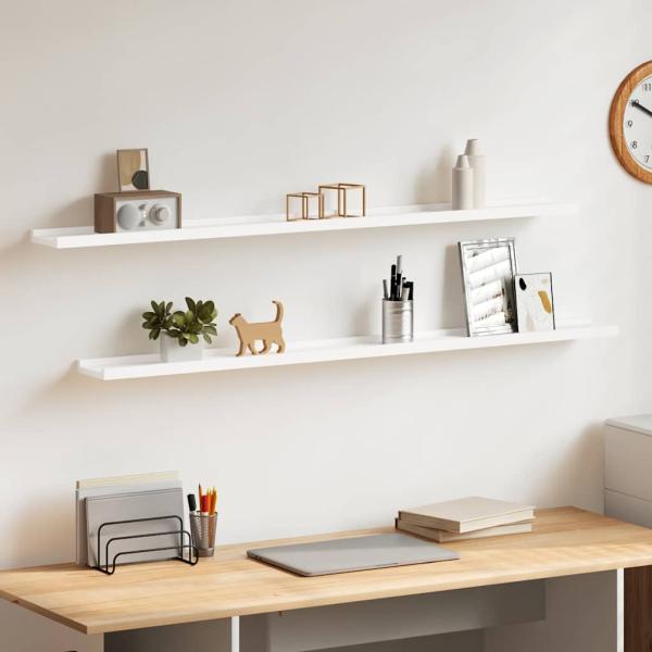 ARDEBO.de - Wandregale 2 Stk. Wei? 115x9x3 cm