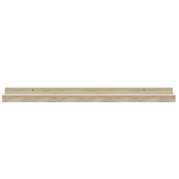 Wandregale 2 Stk. Wei? und Sonoma-Eiche 60x9x3 cm