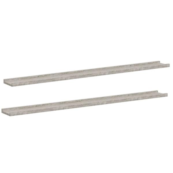 Wandregale 2 Stk. Betongrau 115x9x3 cm