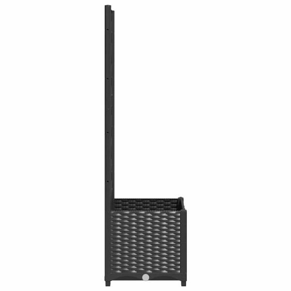 Garten-Pflanzgefäß mit Spalier Schwarz 40 x 40 x 136 cm PP