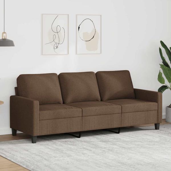 ARDEBO.de - 3-Sitzer-Sofa Braun 180 cm Stoff