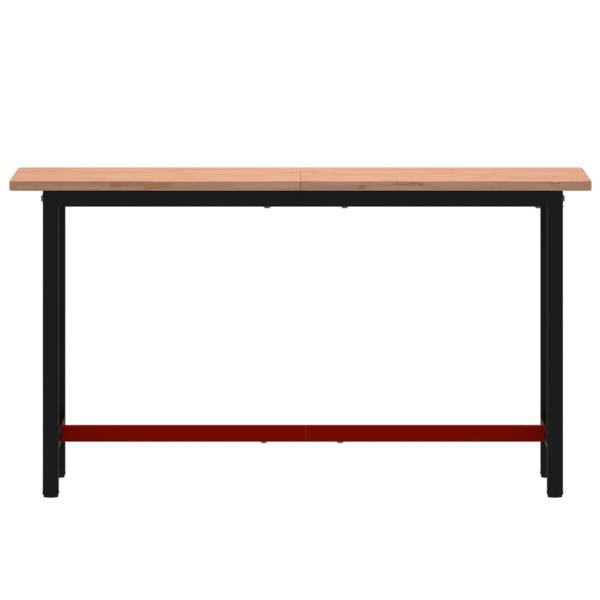 Werkbank 150x55x81,5 cm Massivholz Buche und Metall