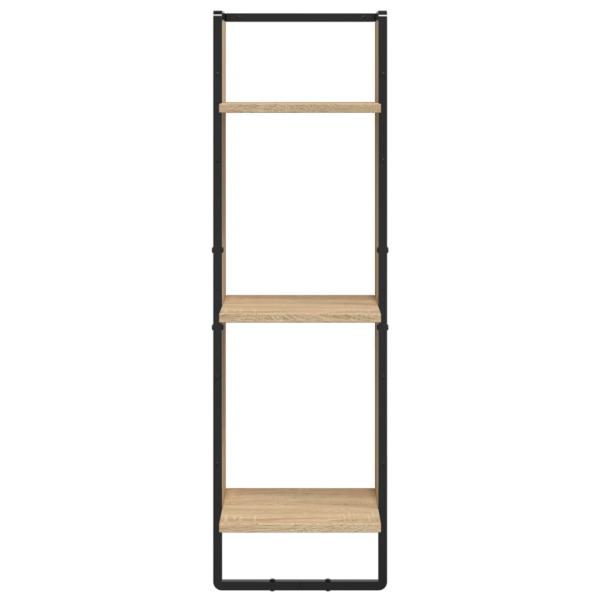 Wandregal 3 Fächer Sonoma-Eiche 30x25x100 cm Holzwerkstoff