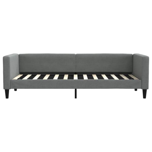 Tagesbett Ausziehbar mit Schubladen Dunkelgrau 80x200 cm Stoff