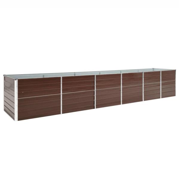 ARDEBO.de - Garten-Hochbeet Verzinkter Stahl 480x80x77 cm Braun