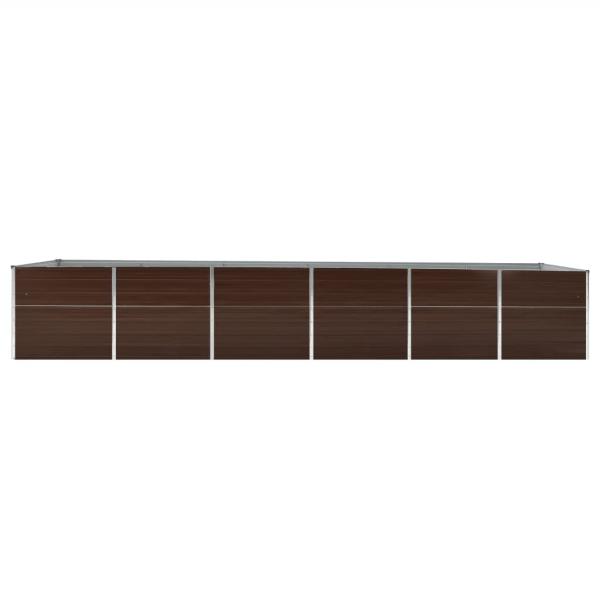 Garten-Hochbeet Verzinkter Stahl 480x80x77 cm Braun