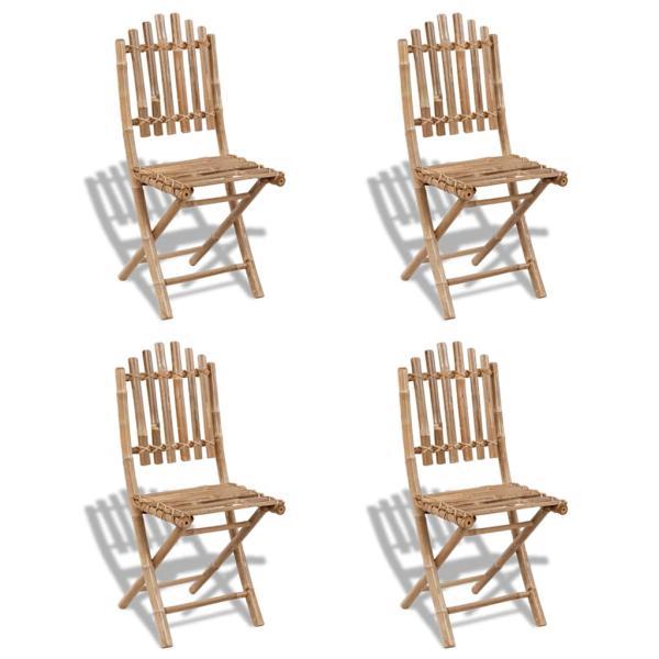 ARDEBO.de - Gartenstühle Bambus 4 Stk.