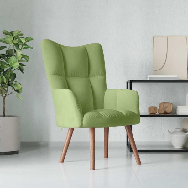 ARDEBO.de - Relaxsessel Hellgrün Samt