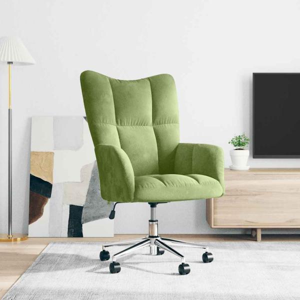 ARDEBO.de - Relaxsessel Hellgrün Samt