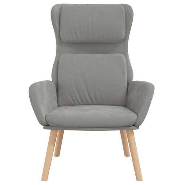 Relaxsessel Hellgrau Samt