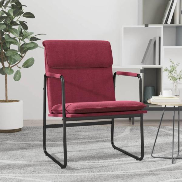 ARDEBO.de - Loungesessel Weinrot 55x64x80 cm Stoff