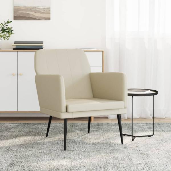 ARDEBO.de - Sessel Creme 61x78x80 cm Kunstleder