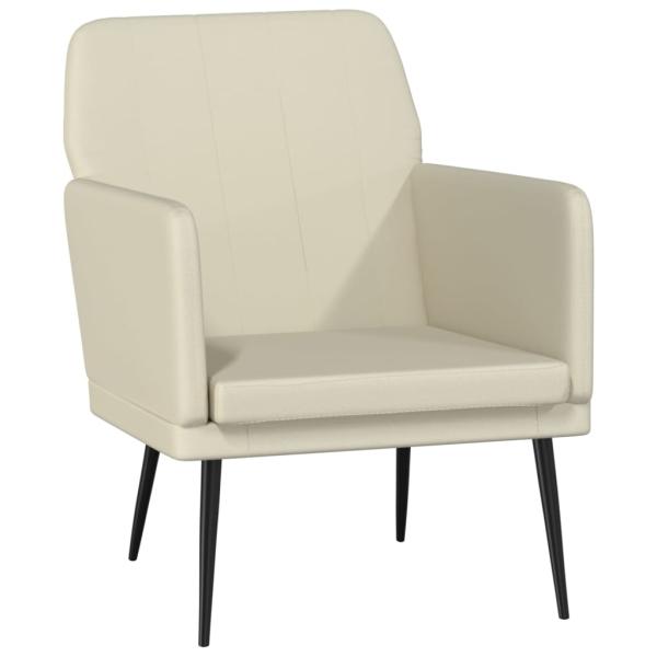 Sessel Creme 61x78x80 cm Kunstleder