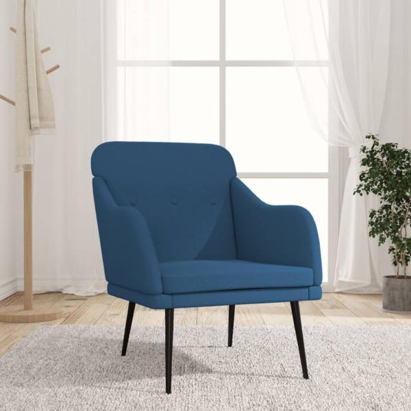 ARDEBO.de - Sessel Blau 63x76x80 cm Stoff