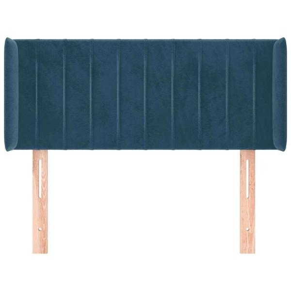 Kopfteil mit Ohren Dunkelblau 83x16x78/88 cm Samt