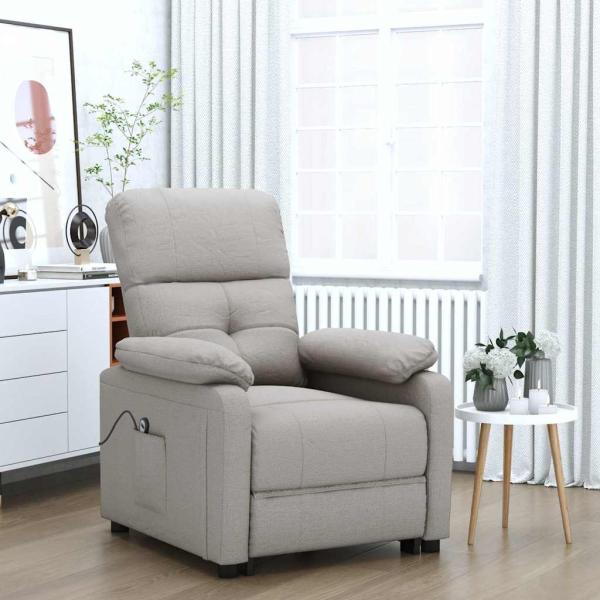 ARDEBO.de - Relaxsessel Elektrisch Taupe Stoff