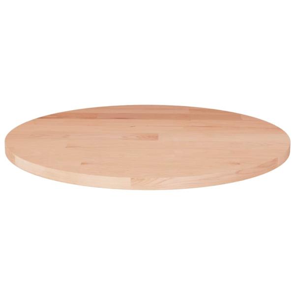 ARDEBO.de - Runde Tischplatte Ø40x1,5 cm Unbehandeltes Massivholz Eiche