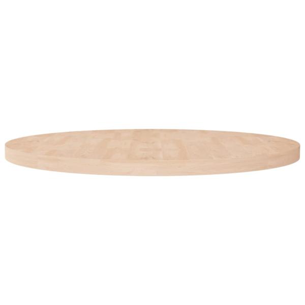 ARDEBO.de - Runde Tischplatte Ø90x4 cm Unbehandeltes Massivholz Eiche
