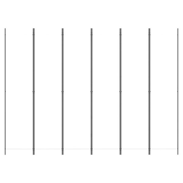 6-tlg. Paravent Weiß 300x220 cm Stoff