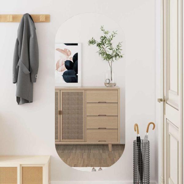 ARDEBO.de - Wandspiegel 45x100 cm Glas Oval