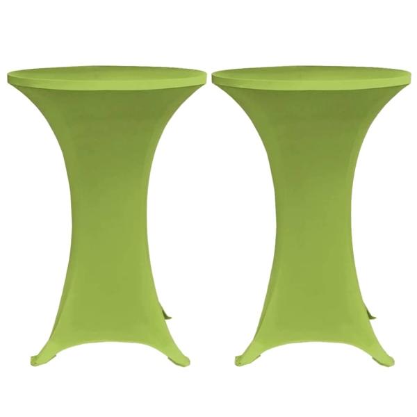 Stretch-Tischhussen 4 Stk. 80 cm Grün
