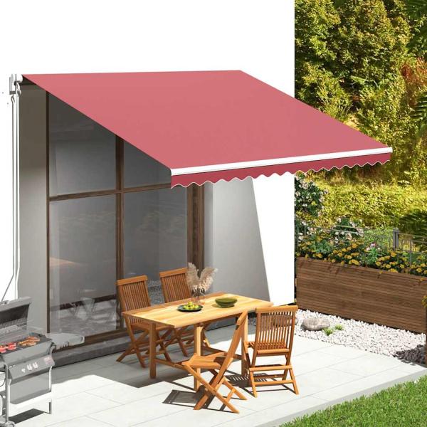 ARDEBO.de - Ersatzstoff für Markise Burgunderrot 400x300 cm Polyester