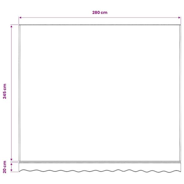 Ersatzstoff für Markise Burgunderrot 300x250 cm Polyester