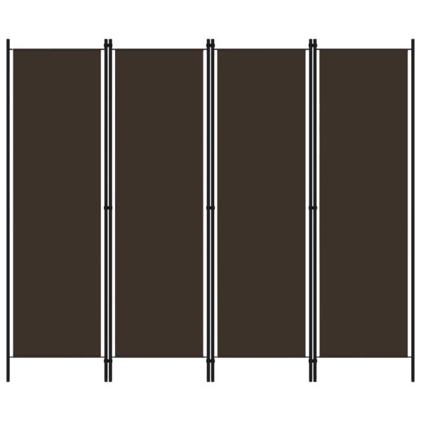 ARDEBO.de - 4-tlg. Raumteiler Braun 200x180 cm