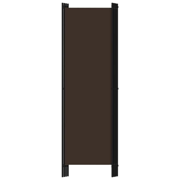 4-tlg. Raumteiler Braun 200x180 cm