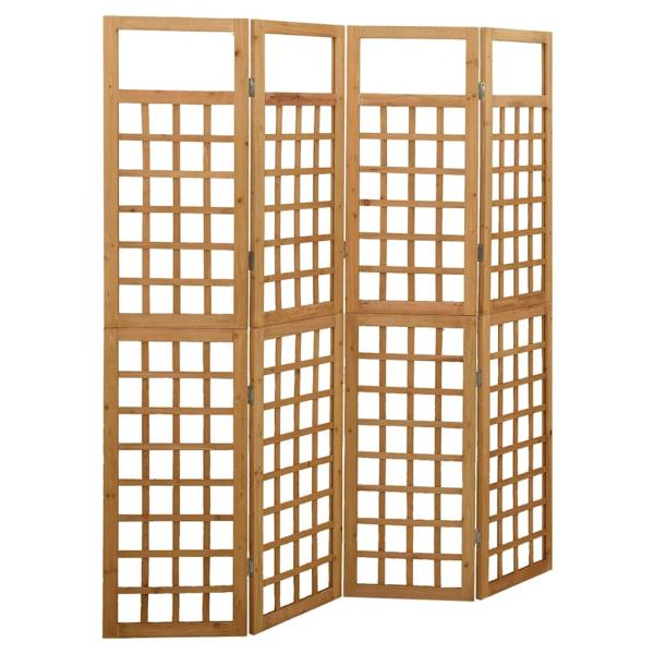 ARDEBO.de - Spalier/Paravent 4-teilig Massivholz Tanne 161x180 cm