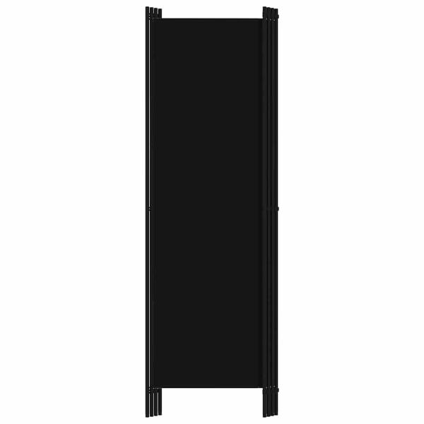 4-tlg. Raumteiler Schwarz 200x180 cm