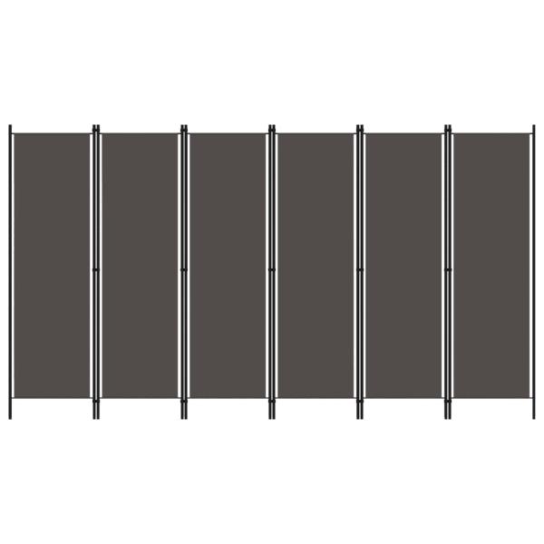 ARDEBO.de - 6-tlg. Raumteiler Anthrazit 300x180 cm