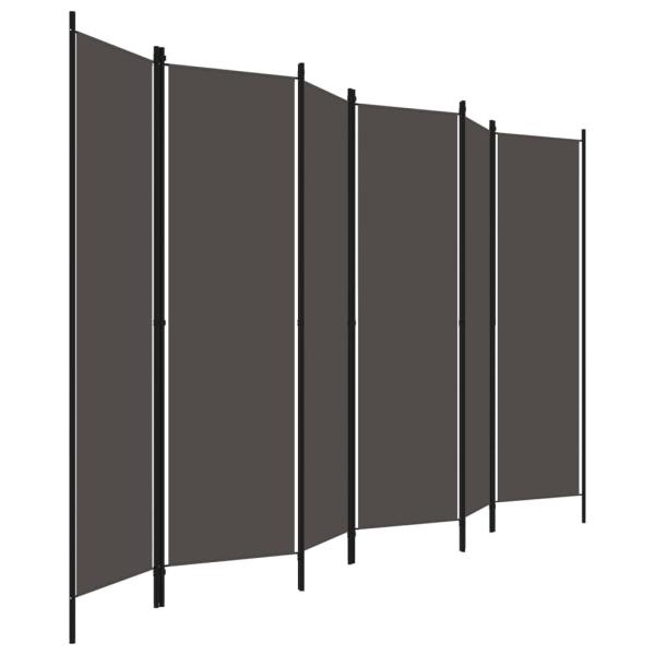 6-tlg. Raumteiler Anthrazit 300x180 cm