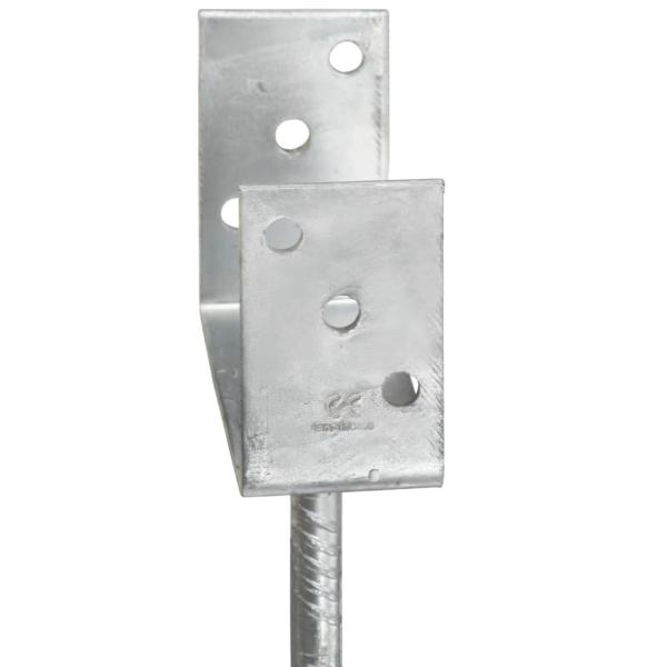 Pfostenträger 6 Stk. Silbern 10×6×30 cm Verzinkter Stahl