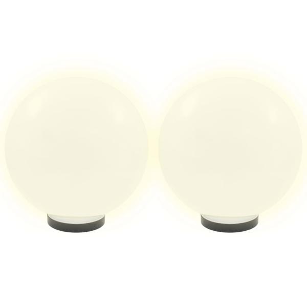 LED-Gartenleuchten 2 Stk. Kugelförmig 30 cm PMMA
