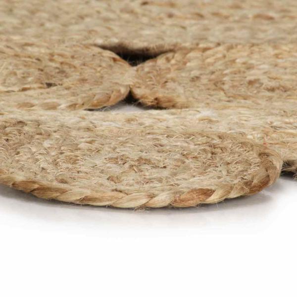 Teppich Handgefertigt Jute Geflochten 90 cm