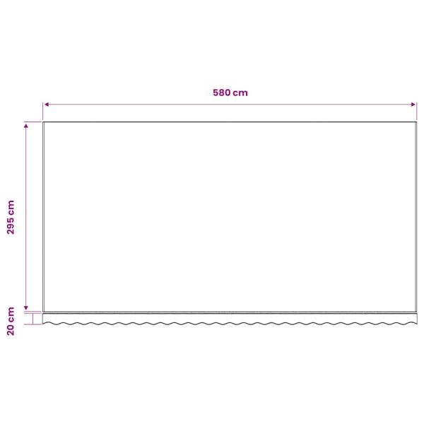 Ersatzstoff für Markise Blau und Weiß 600x300 cm Polyester