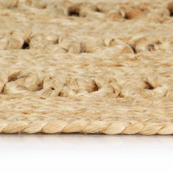 Teppich Handgefertigt Jute Geflochten 90 cm