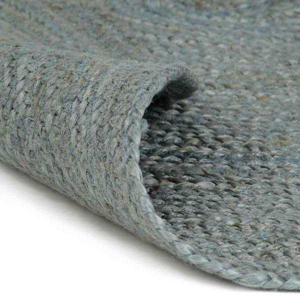 Teppich Handgefertigt Jute Rund 90 cm Olivgrün