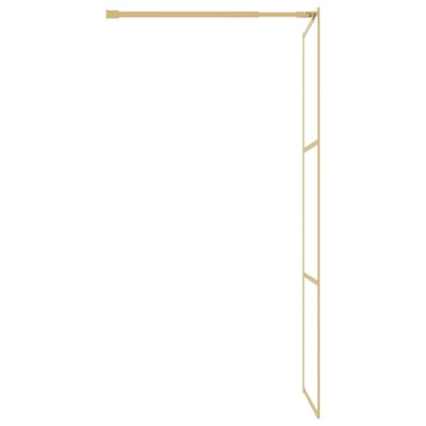 Duschwand für Begehbare Dusche mit ESG Klarglas Golden 80x195cm
