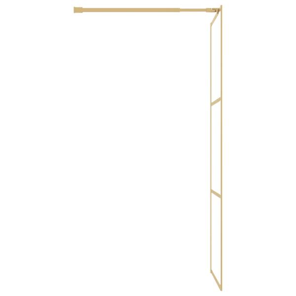 Duschwand für Begehbare Dusche mit ESG Klarglas Golden 90x195cm