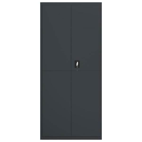 Aktenschrank Anthrazit 90x40x200 cm Stahl