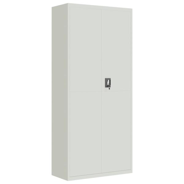 Aktenschrank Hellgrau 90x40x200 cm Stahl