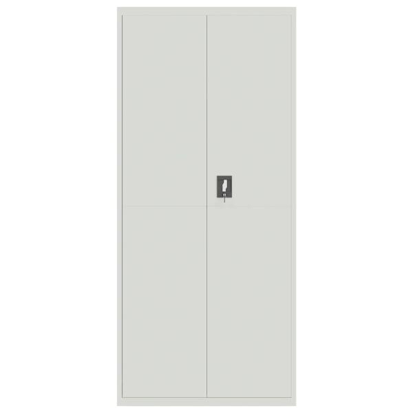 Aktenschrank Hellgrau 90x40x200 cm Stahl