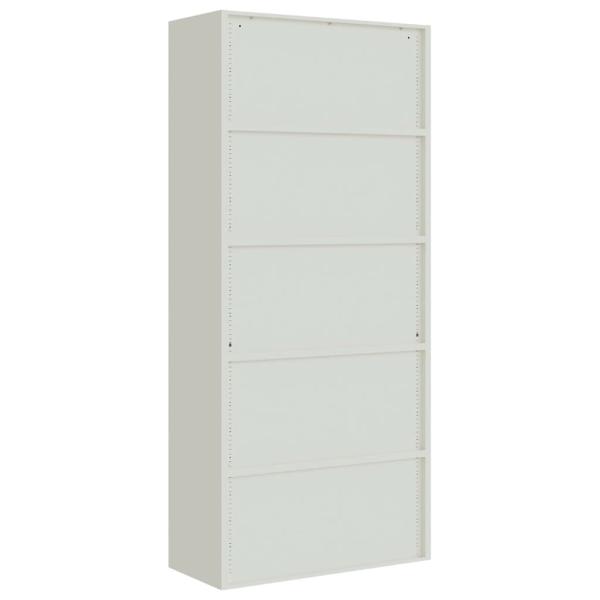 Aktenschrank Hellgrau 90x40x200 cm Stahl