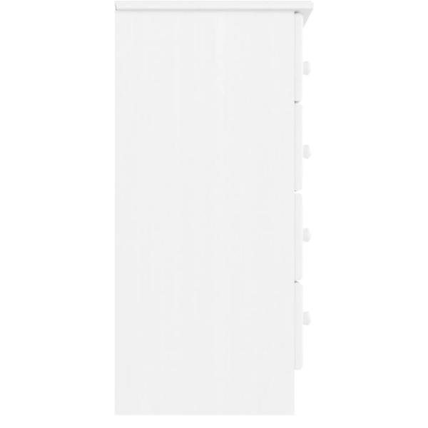 Kommode ALTA Weiß 77x35x73 cm Massivholz Kiefer