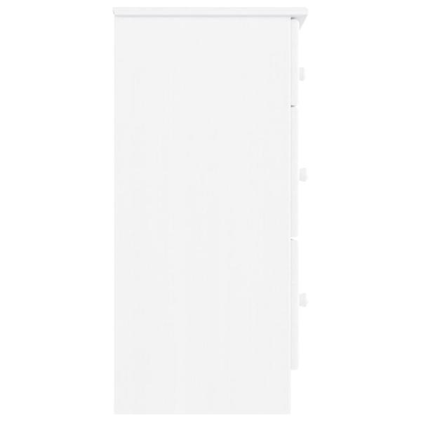 Kommode ALTA Weiß 112x35x73 cm Massivholz Kiefer