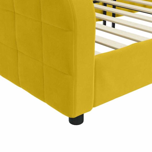 Tagesbett Gelb 80x200 cm Samt