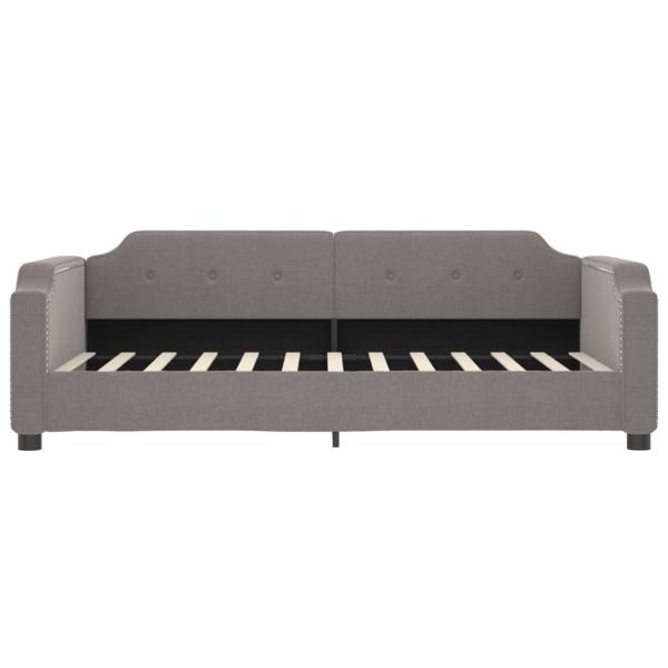 Tagesbett Taupe 90x200 cm Stoff