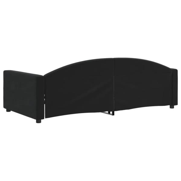 Tagesbett Schwarz 100x200 cm Samt
